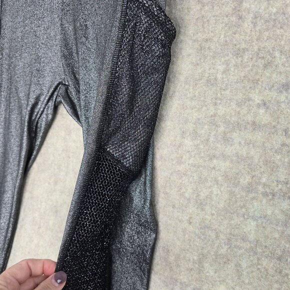 All Mesh Up Womens Shimmer Leggings With Pockets  L Polyester Spandex - Picture 3 of 6